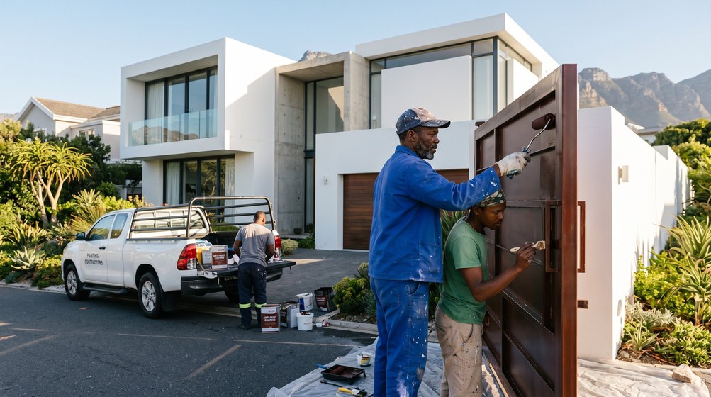 Professional anti-rust coating team applying rust protection to a metal gate in Green Point